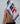 FLAG  SILK SCARF - BLUE/RED